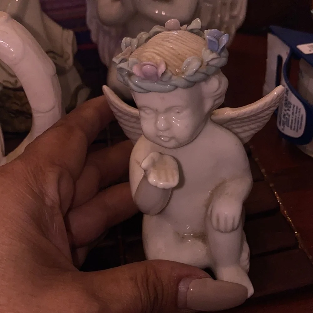 Bundle of angle pieces including a teapot, jewelry holder, candle holder, bell